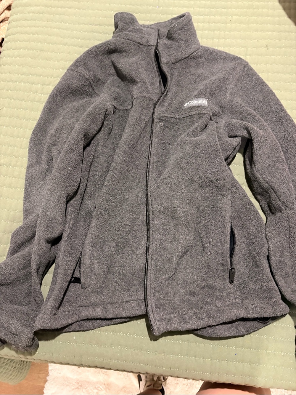 Columbia Dark Gray Sherpa Fleece Jacket
